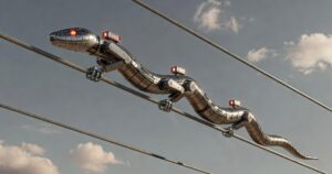 China testa robôs-serpente capazes de monitorar redes elétricas continuamente